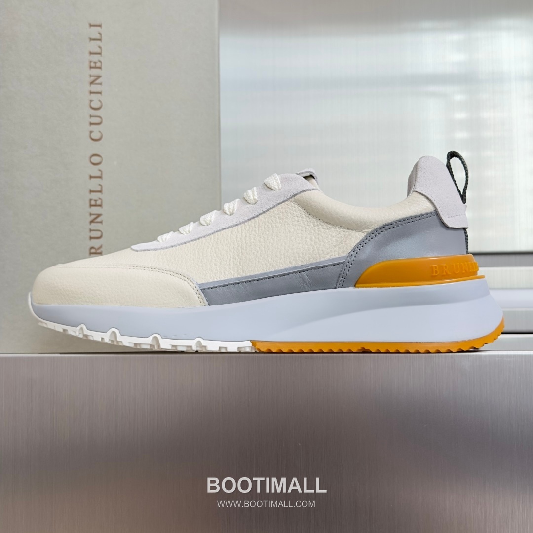 Brunello Cucinelli Cotton Knit Calfskin Platform Lambskin Rubber Black Sneakers 브루넬로 쿠치넬리 코튼 니트 카프스킨 플랫폼 램스킨 러버 블랙 스니커즈 2