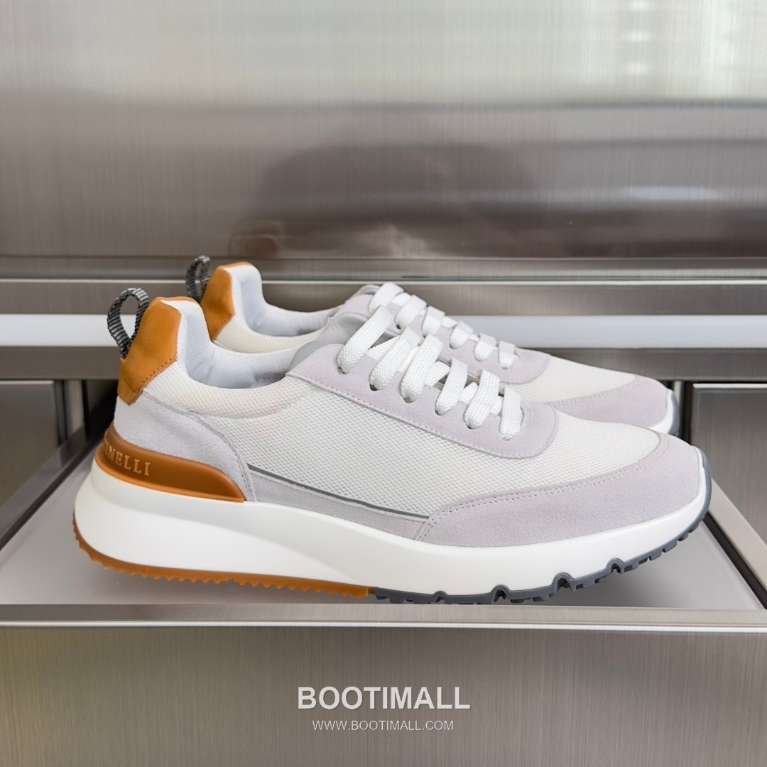 Brunello Cucinelli Cotton Knit Calfskin Platform Lambskin Rubber Black Sneakers 브루넬로 쿠치넬리 코튼 니트 카프스킨 플랫폼 램스킨 러버 블랙 스니커즈 1