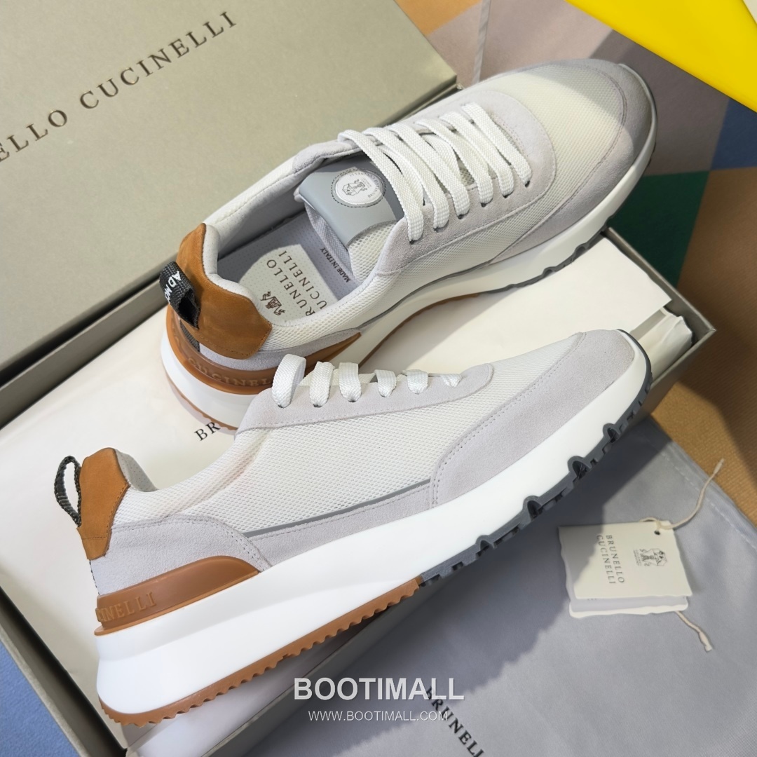 Brunello Cucinelli Cotton Knit Calfskin Platform Lambskin Rubber Black Sneakers 브루넬로 쿠치넬리 코튼 니트 카프스킨 플랫폼 램스킨 러버 블랙 스니커즈 4