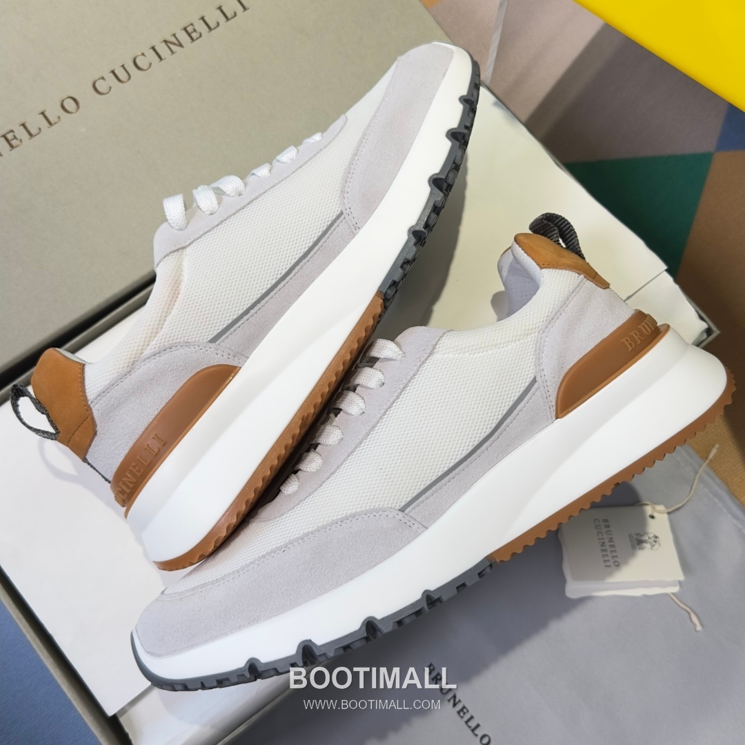 Brunello Cucinelli Cotton Knit Calfskin Platform Lambskin Rubber Black Sneakers 브루넬로 쿠치넬리 코튼 니트 카프스킨 플랫폼 램스킨 러버 블랙 스니커즈 6