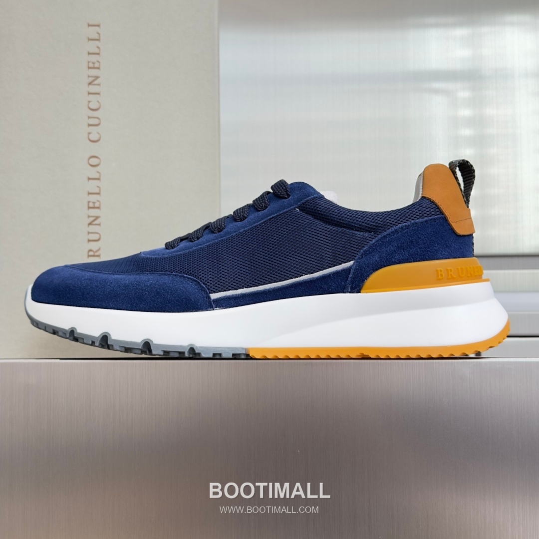 Brunello Cucinelli Cotton Knit Calfskin Platform Lambskin Rubber Black Sneakers 브루넬로 쿠치넬리 코튼 니트 카프스킨 플랫폼 램스킨 러버 블랙 스니커즈 2