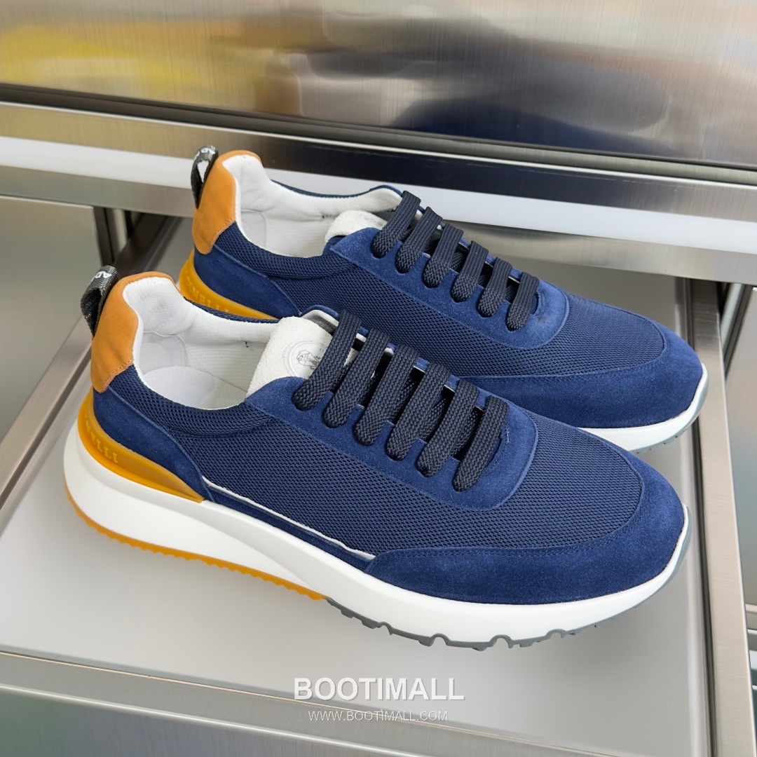 Brunello Cucinelli Cotton Knit Calfskin Platform Lambskin Rubber Black Sneakers 브루넬로 쿠치넬리 코튼 니트 카프스킨 플랫폼 램스킨 러버 블랙 스니커즈 3