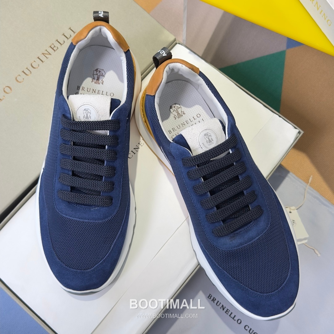 Brunello Cucinelli Cotton Knit Calfskin Platform Lambskin Rubber Black Sneakers 브루넬로 쿠치넬리 코튼 니트 카프스킨 플랫폼 램스킨 러버 블랙 스니커즈 5