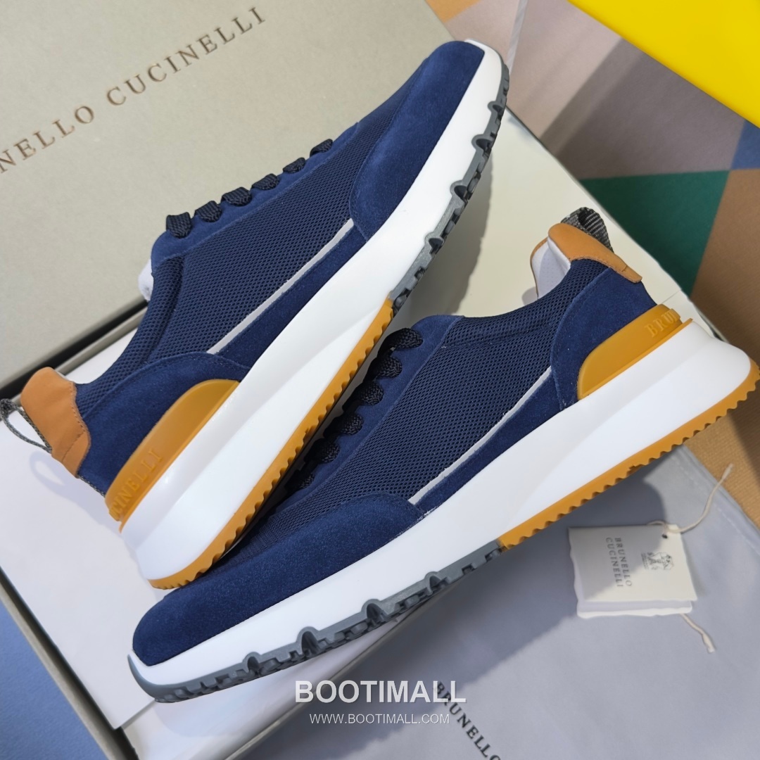 Brunello Cucinelli Cotton Knit Calfskin Platform Lambskin Rubber Black Sneakers 브루넬로 쿠치넬리 코튼 니트 카프스킨 플랫폼 램스킨 러버 블랙 스니커즈 6