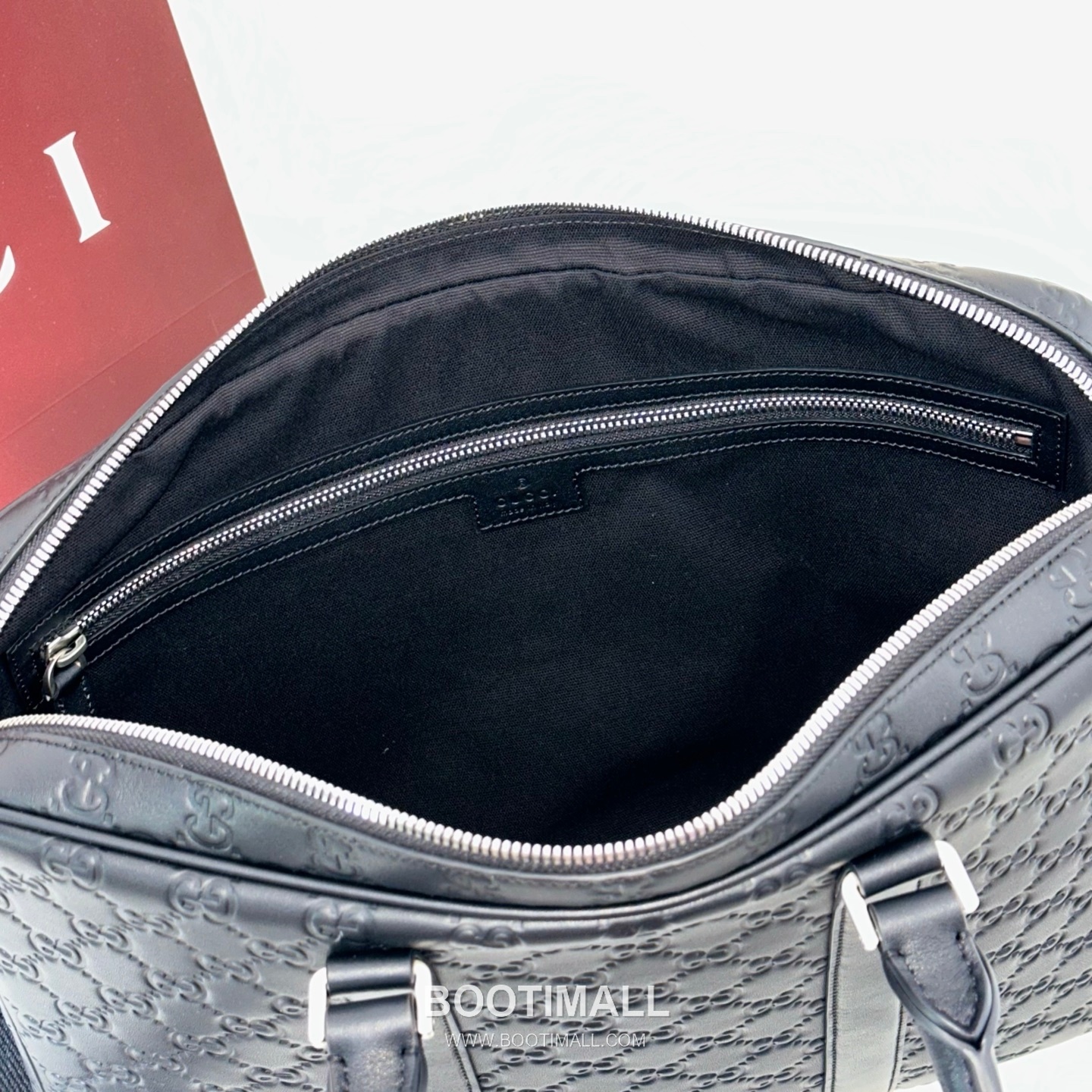 Gucci GG Emblem Embossed Briefcase Glossy Leather Black 구찌 GG 엠블럼 엠보스드 브리프케이스 글로시 레더 블랙 37cm 7