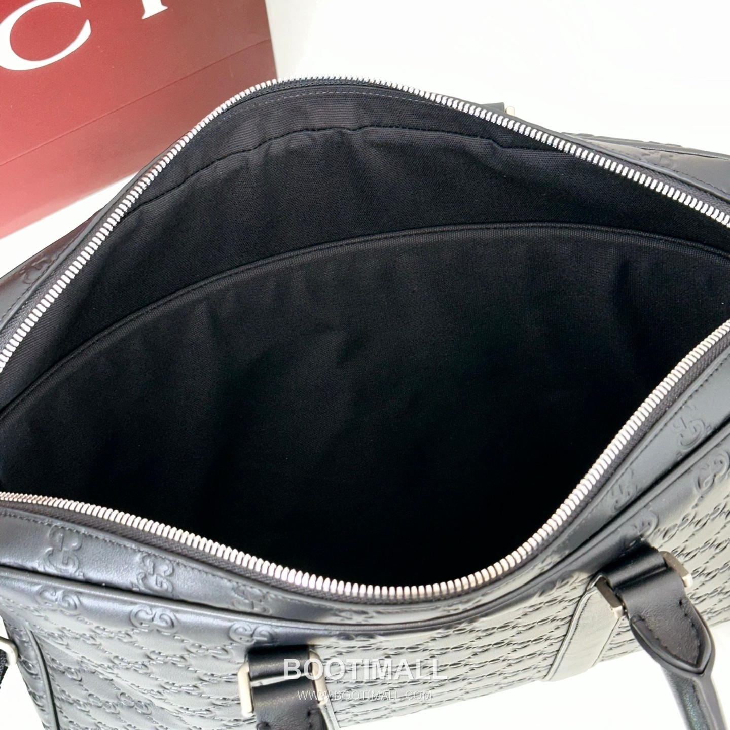 Gucci GG Emblem Embossed Briefcase Glossy Leather Black 구찌 GG 엠블럼 엠보스드 브리프케이스 글로시 레더 블랙 37cm 8