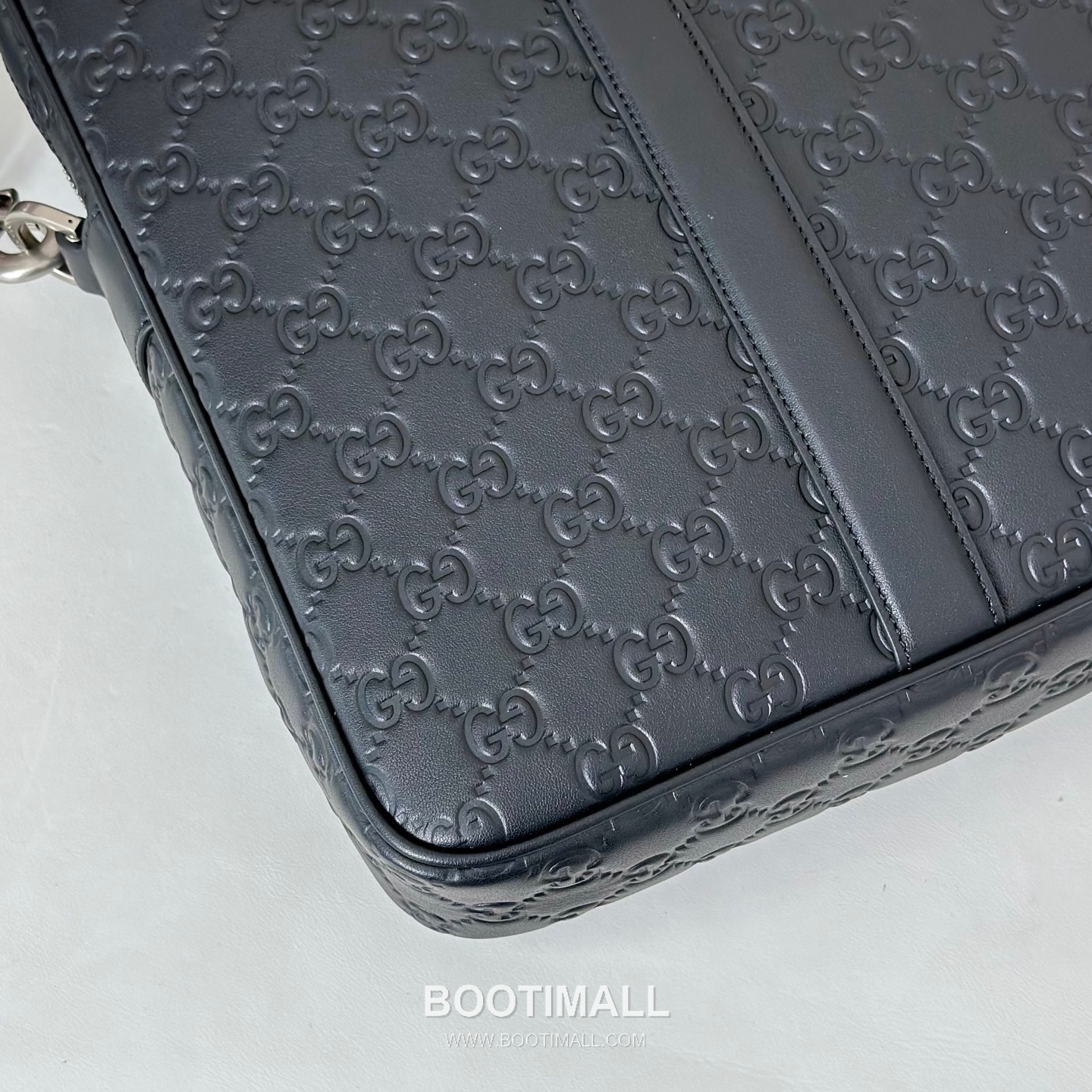 Gucci GG Emblem Embossed Briefcase Glossy Leather Black 구찌 GG 엠블럼 엠보스드 브리프케이스 글로시 레더 블랙 37cm 9