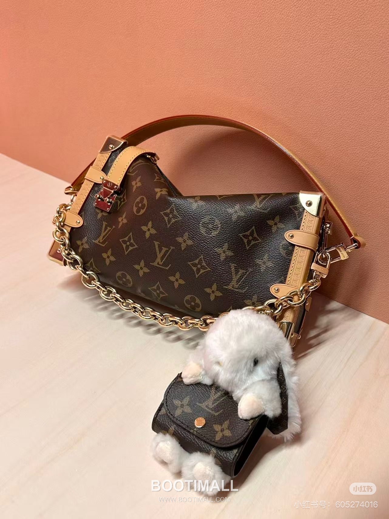 Louis Vuitton Side Trunk East West Monogram Canvas Brown Handbag 루이비통 사이드 트렁크 이스트 웨스트 모노그램 M28385 캔버스 브라운 핸드백 28cm 5