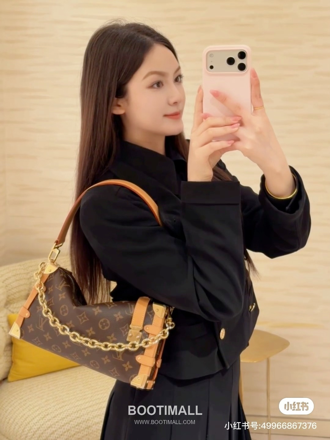 Louis Vuitton Side Trunk East West Monogram Canvas Brown Handbag 루이비통 사이드 트렁크 이스트 웨스트 모노그램 M28385 캔버스 브라운 핸드백 28cm 10