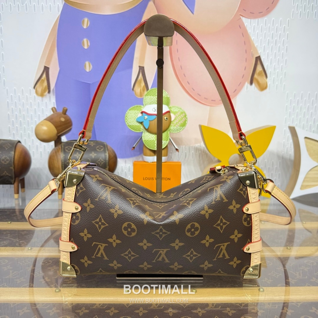 Louis Vuitton Side Trunk East West Monogram Canvas Brown Handbag 루이비통 사이드 트렁크 이스트 웨스트 모노그램 M28385 캔버스 브라운 핸드백 28cm 13