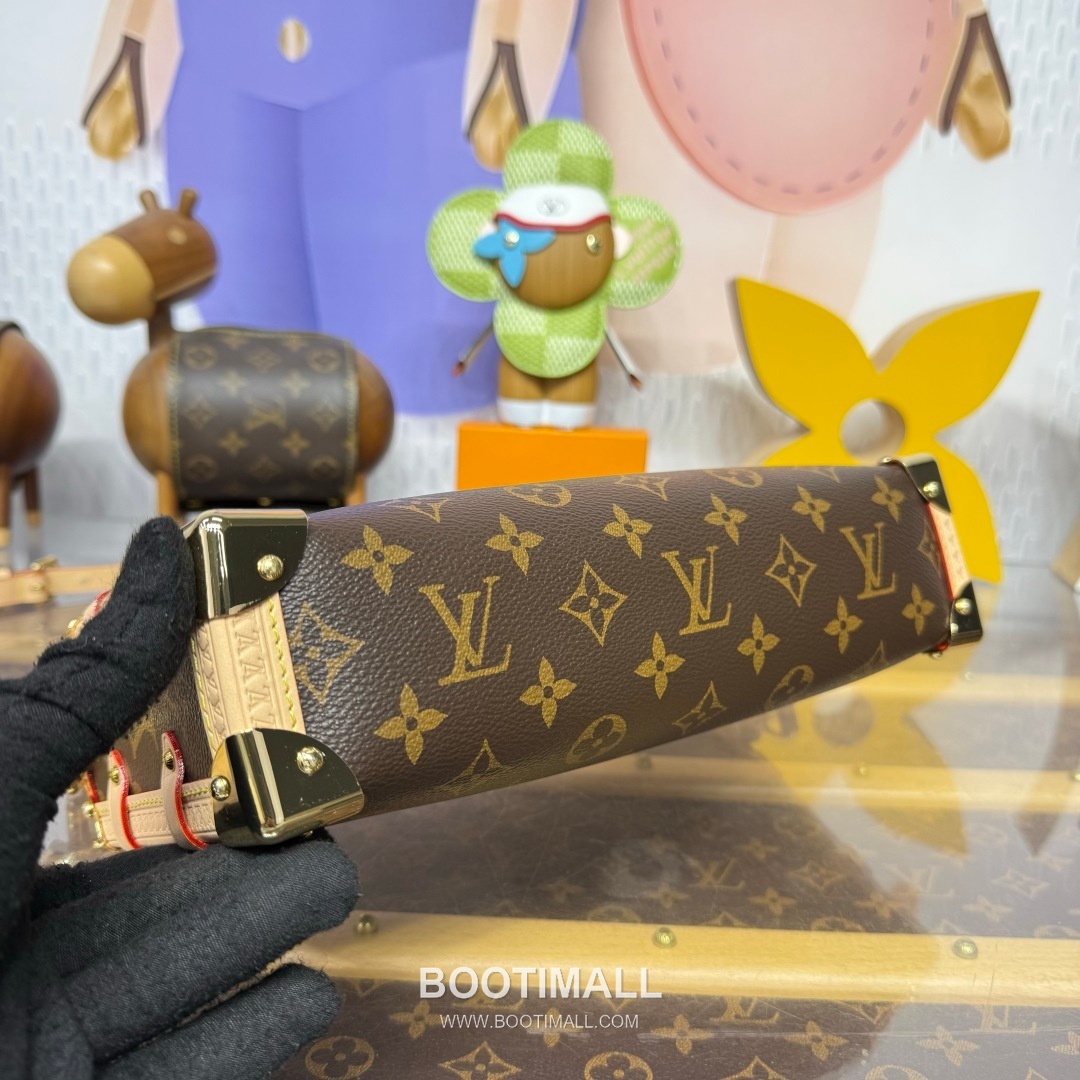 Louis Vuitton Side Trunk East West Monogram Canvas Brown Handbag 루이비통 사이드 트렁크 이스트 웨스트 모노그램 M28385 캔버스 브라운 핸드백 28cm 14