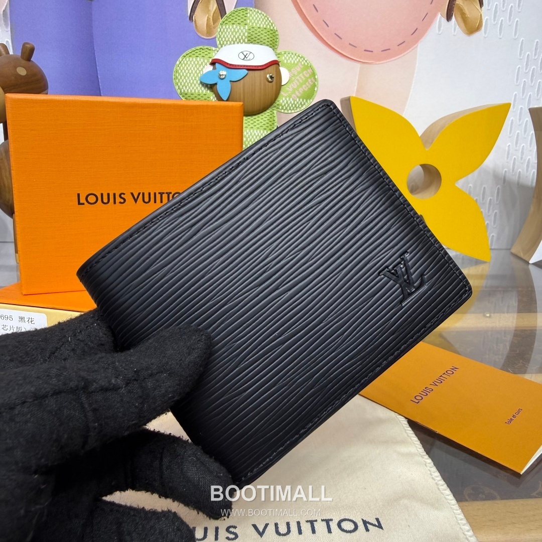 Louis Vuitton Multiple Damier Graphite Coated Canvas Black Wallet 루이비통 멀티플 다미에 그라파이트 코팅 캔버스 블랙 지갑 11.5cm 3