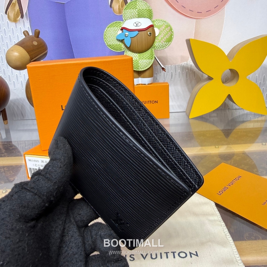 Louis Vuitton Multiple Damier Graphite Coated Canvas Black Wallet 루이비통 멀티플 다미에 그라파이트 코팅 캔버스 블랙 지갑 11.5cm 5
