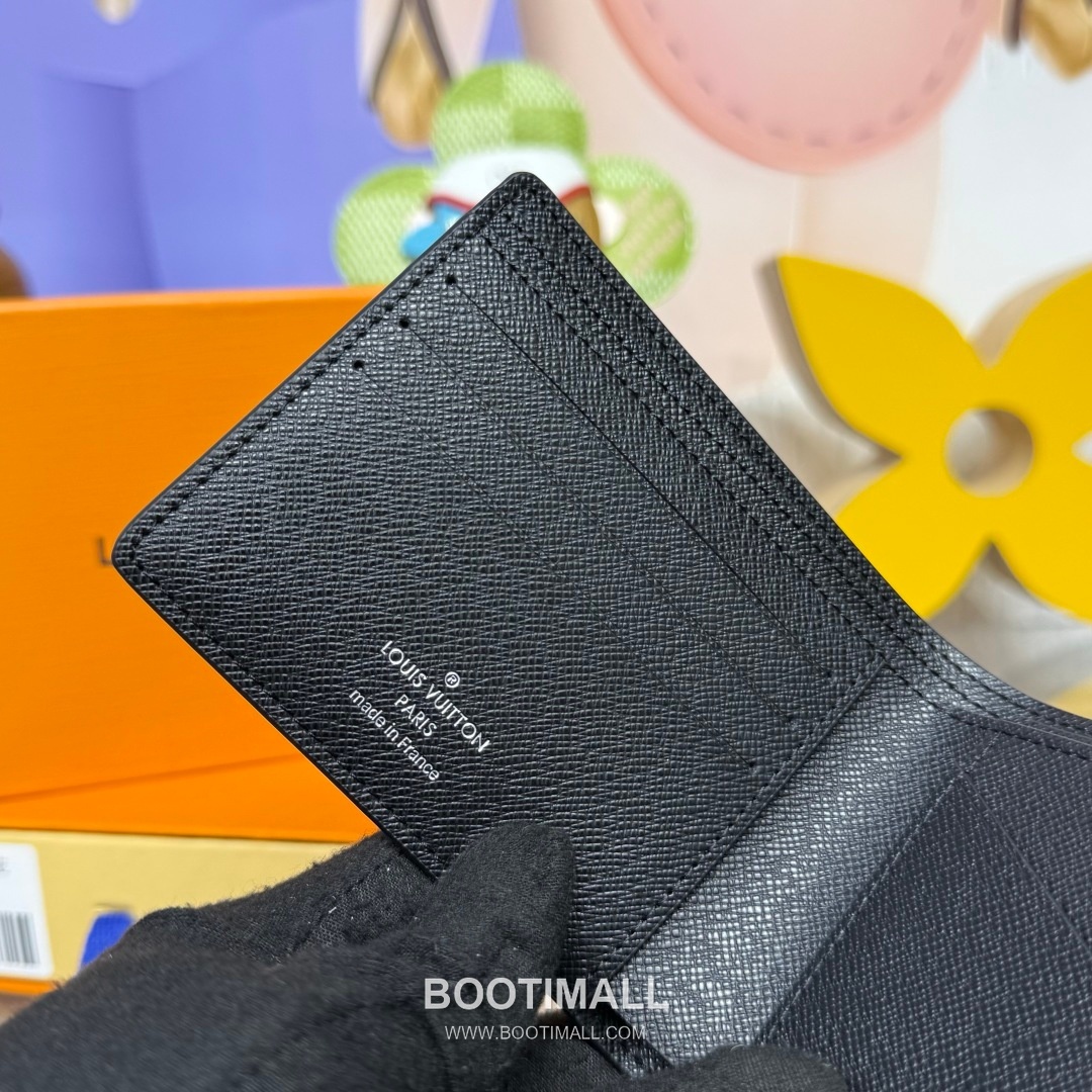 Louis Vuitton Multiple Damier Graphite Coated Canvas Black Wallet 루이비통 멀티플 다미에 그라파이트 코팅 캔버스 블랙 지갑 11.5cm 6