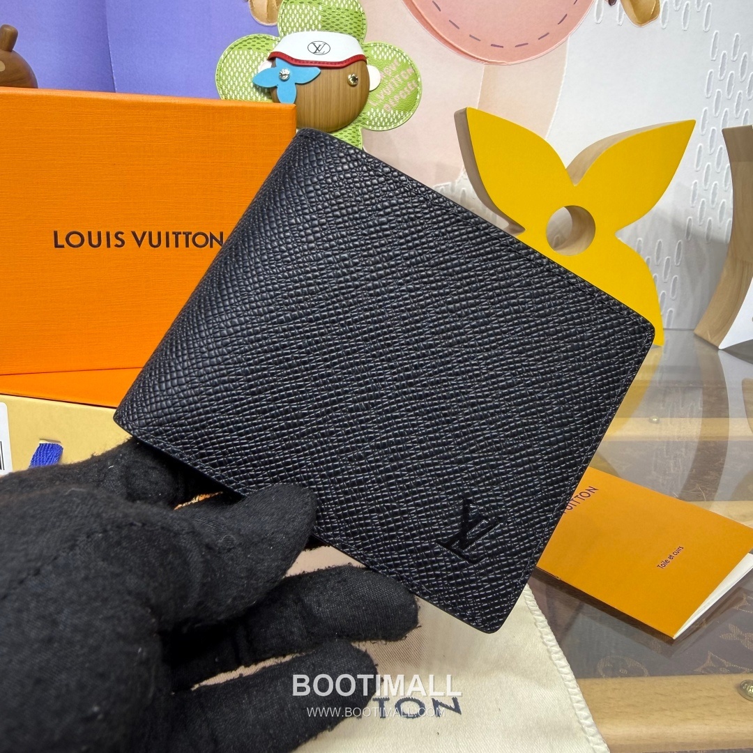 Louis Vuitton Multiple Damier Graphite Coated Canvas Black Wallet 루이비통 멀티플 다미에 그라파이트 코팅 캔버스 블랙 지갑 11.5cm 3