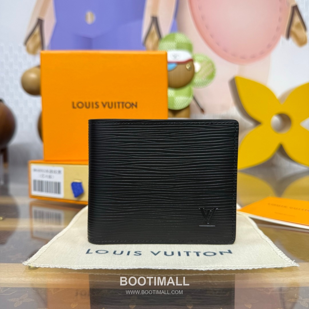 Louis Vuitton Multiple Damier Graphite Coated Canvas Black Bifold Wallet 루이비통 멀티플 다미에 그라파이트 M64002 코팅 캔버스 블랙 반지갑 11.5cm 1