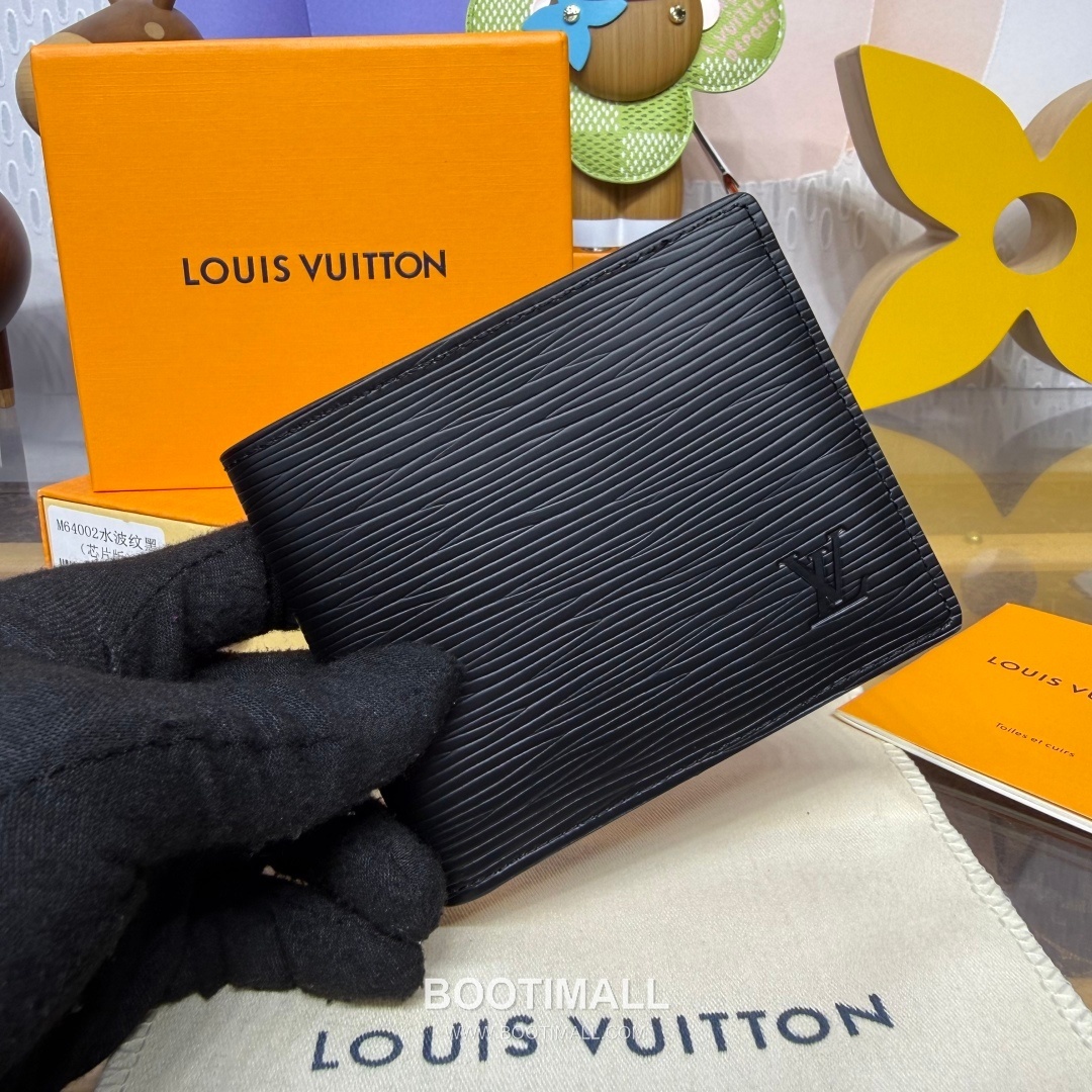 Louis Vuitton Multiple Damier Graphite Coated Canvas Black Bifold Wallet 루이비통 멀티플 다미에 그라파이트 M64002 코팅 캔버스 블랙 반지갑 11.5cm 3