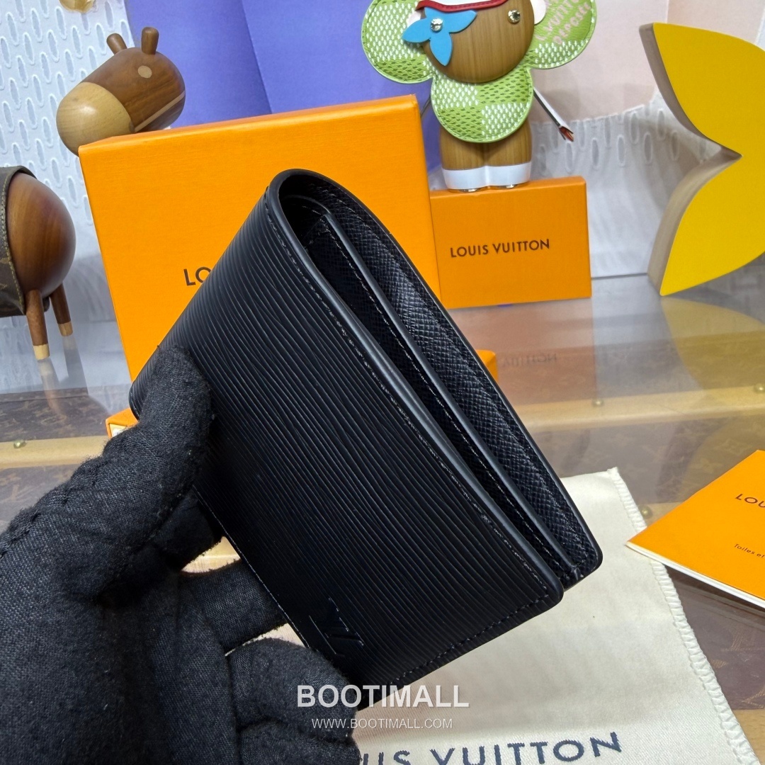 Louis Vuitton Multiple Damier Graphite Coated Canvas Black Bifold Wallet 루이비통 멀티플 다미에 그라파이트 M64002 코팅 캔버스 블랙 반지갑 11.5cm 4