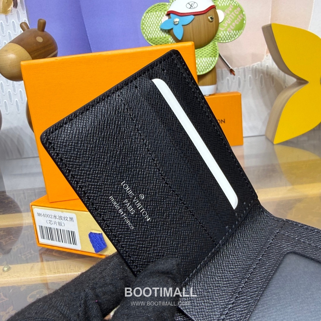 Louis Vuitton Damier Graphite Multiple Coated Canvas Black Bifold Wallet 루이비통 다미에 그라파이트 멀티플 M64002 코팅 캔버스 블랙 반지갑 11.5cm 6