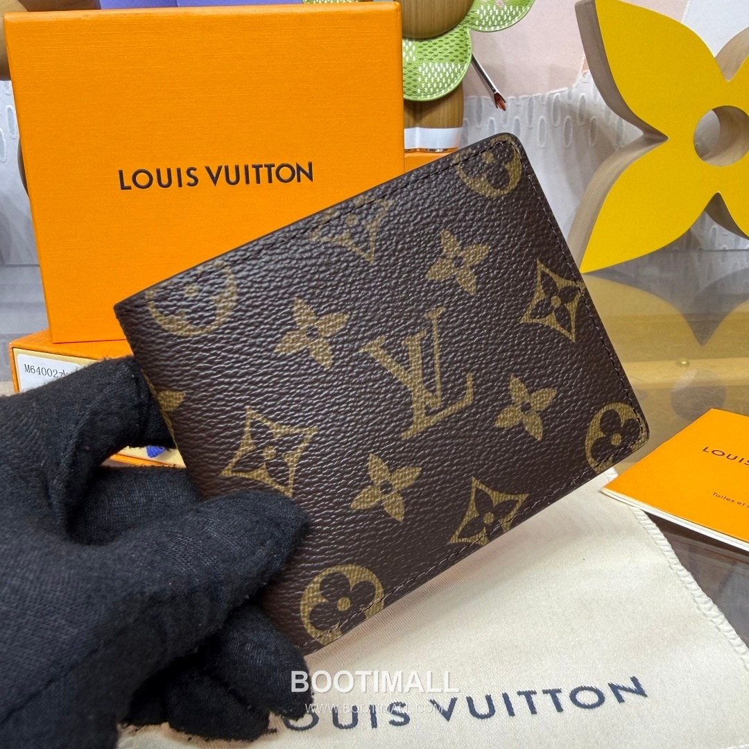 Louis Vuitton Damier Graphite Multiple Coated Canvas Black Bifold Wallet 루이비통 다미에 그라파이트 멀티플 M64002 코팅 캔버스 블랙 반지갑 11.5cm 3