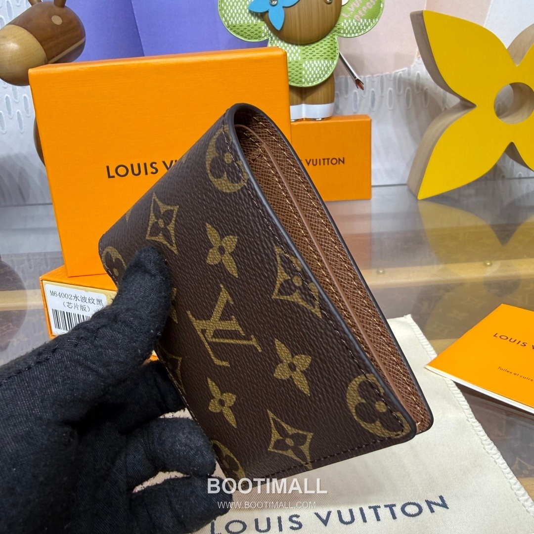 Louis Vuitton Damier Graphite Multiple Coated Canvas Black Bifold Wallet 루이비통 다미에 그라파이트 멀티플 M64002 코팅 캔버스 블랙 반지갑 11.5cm 5