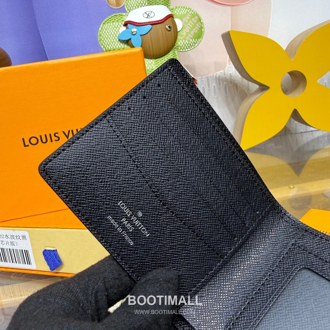 Louis Vuitton Damier Graphite Multiple Coated Canvas Black Bifold Wallet 루이비통 다미에 그라파이트 멀티플 M64002 코팅 캔버스 블랙 반지갑 11.5cm 6