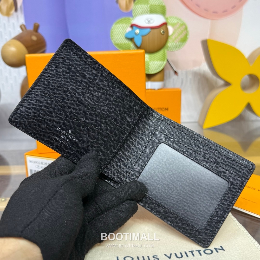 Louis Vuitton Damier Graphite Multiple Coated Canvas Black Bifold Wallet 루이비통 다미에 그라파이트 멀티플 M64002 코팅 캔버스 블랙 반지갑 11.5cm 7