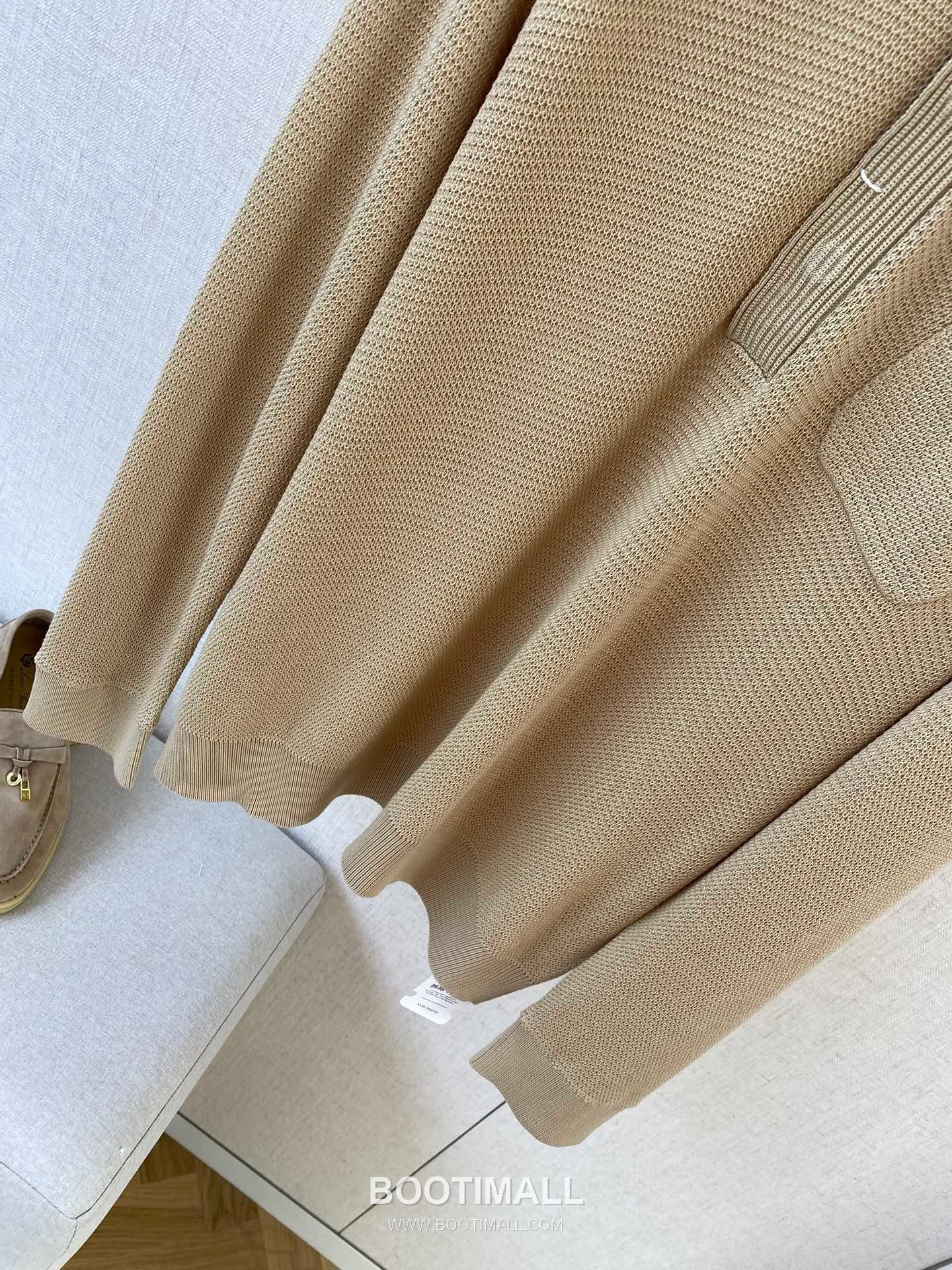 Zegna Pocket Knit Long-Sleeve Polo White Shirt 제냐 포켓 니트 롱슬리브 폴로 화이트 4