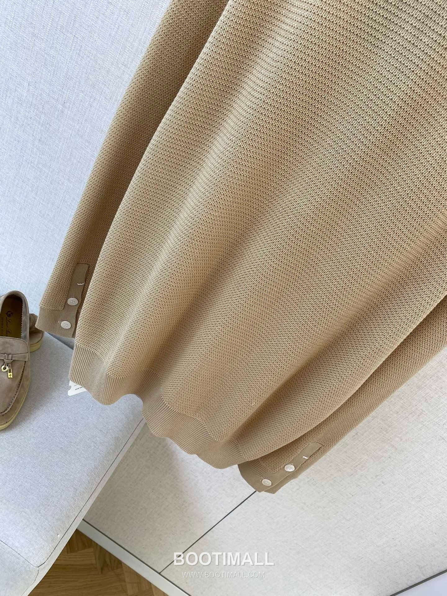 Zegna Pocket Knit Long-Sleeve Polo White Shirt 제냐 포켓 니트 롱슬리브 폴로 화이트 6