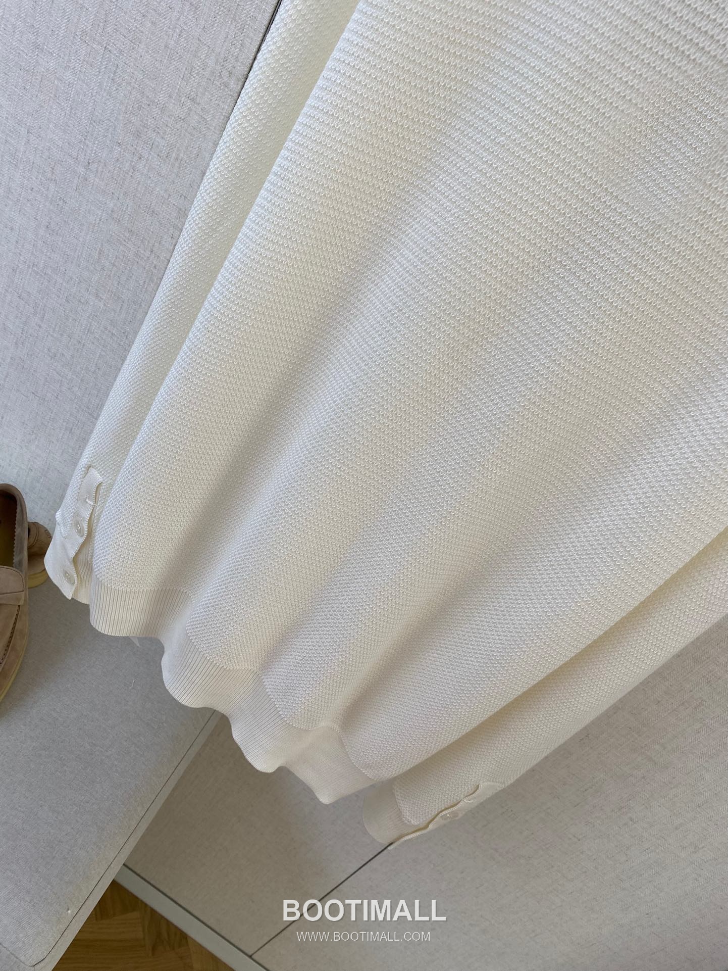 Zegna Pocket Knit Long-Sleeve Polo White Shirt 제냐 포켓 니트 롱슬리브 폴로 화이트 6