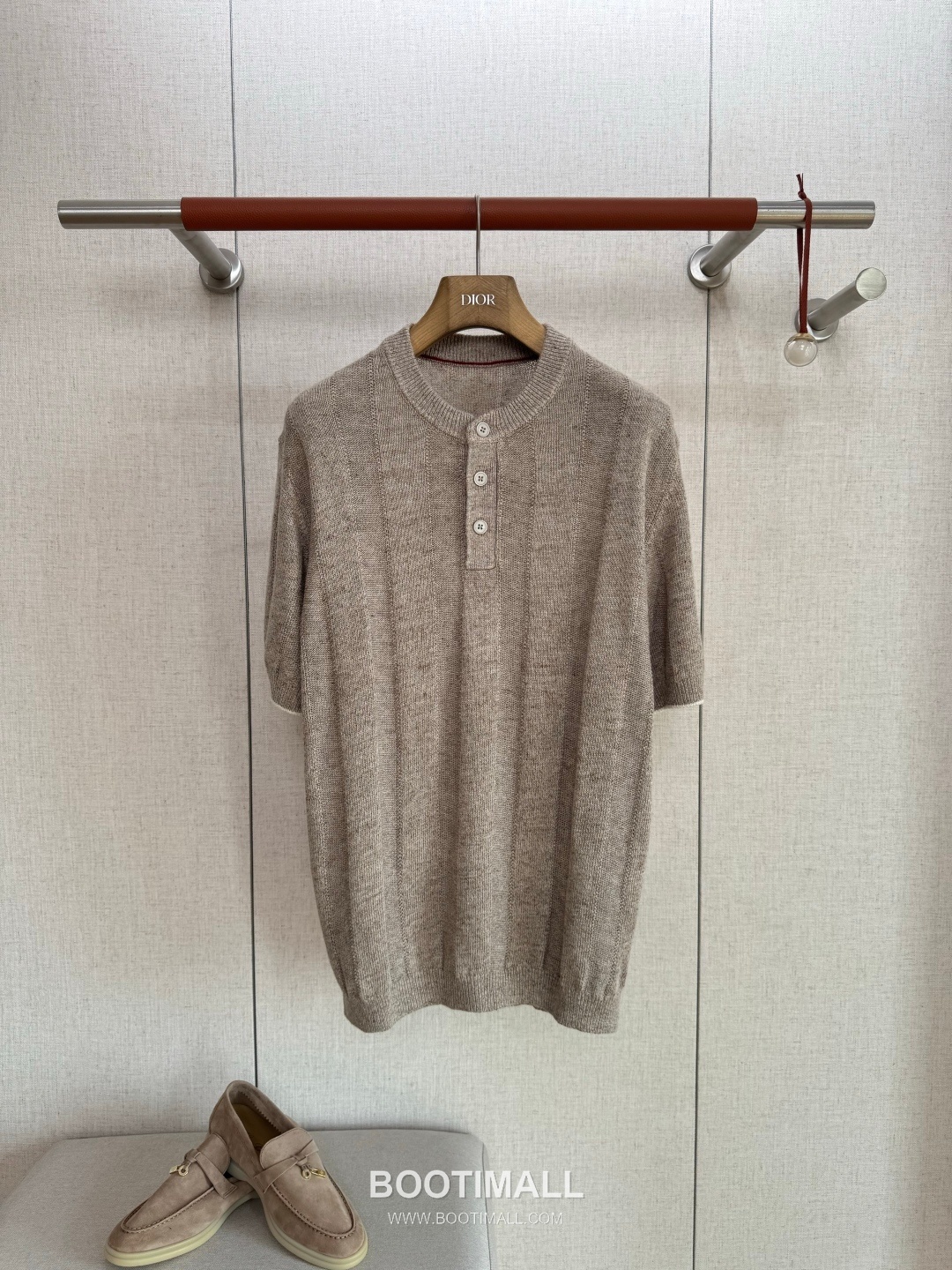 Brunello Cucinelli Linen-Cotton Knit Linen Cotton Beige Short Sleeve 브루넬로 쿠치넬리 리넨 코튼 니트 베이지 반팔 1
