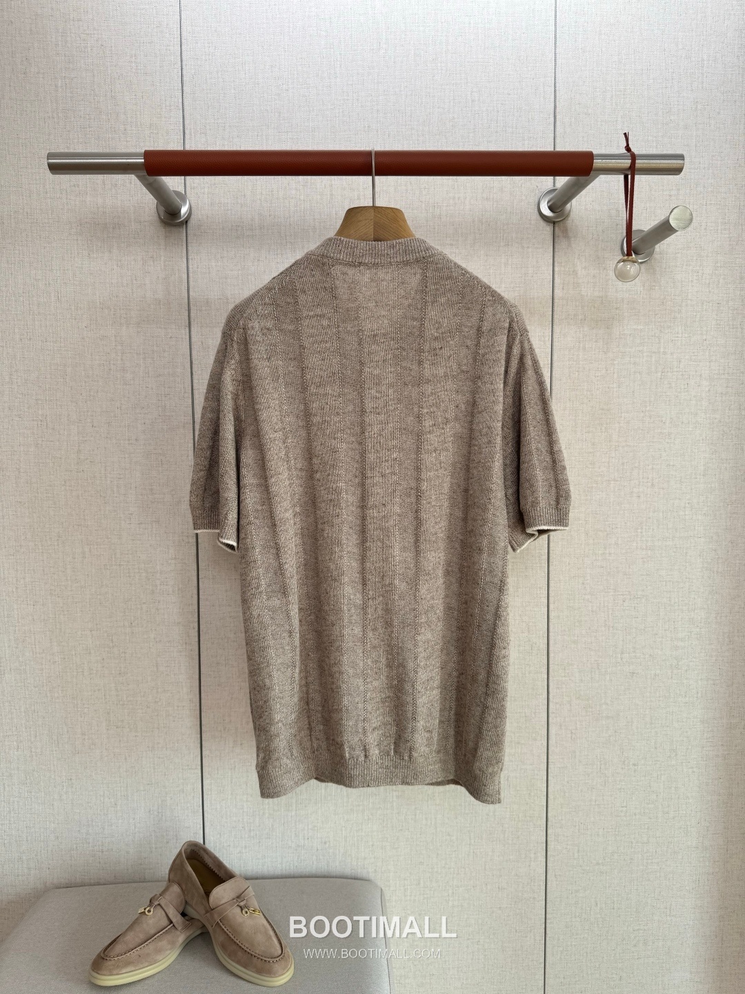 Brunello Cucinelli Linen-Cotton Knit Linen Cotton Beige Short Sleeve 브루넬로 쿠치넬리 리넨 코튼 니트 베이지 반팔 2