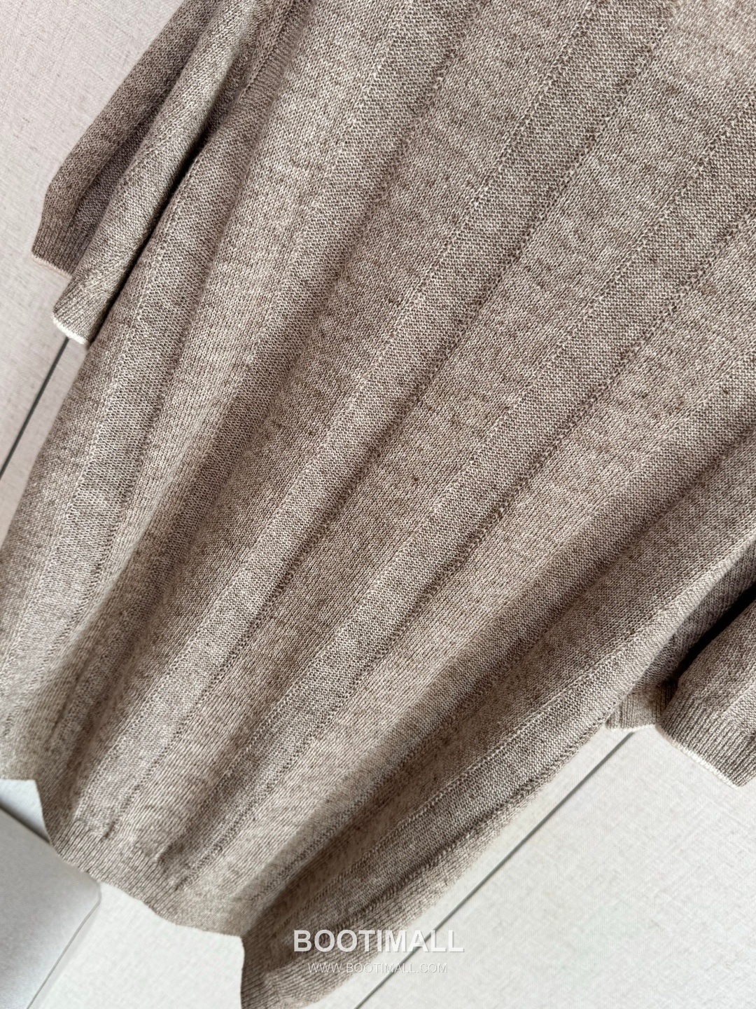 Brunello Cucinelli Linen-Cotton Knit Linen Cotton Beige Short Sleeve 브루넬로 쿠치넬리 리넨 코튼 니트 베이지 반팔 6