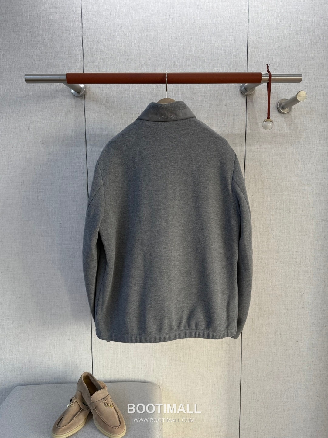 Loro Piana Cashmere Stand-Collar Outerwear Acetate Blend Gray Jacket 로로피아나 캐시미어 스탠드칼라 아우터 아세테이트 블렌드 그레이 재킷 2