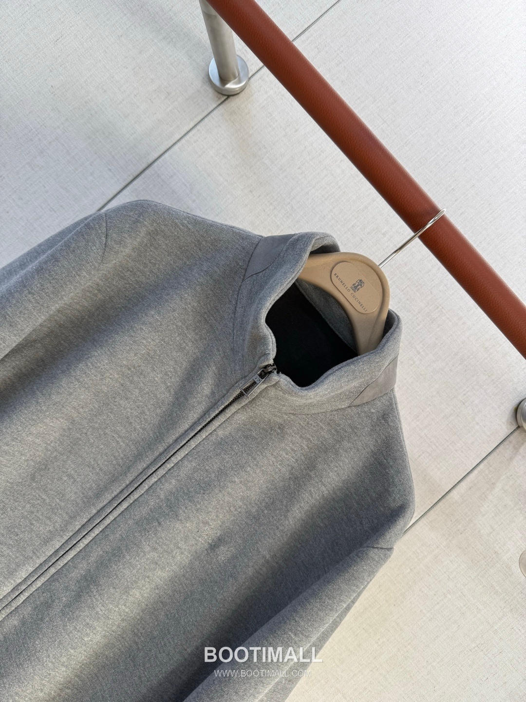 Loro Piana Cashmere Stand-Collar Outerwear Acetate Blend Gray Jacket 로로피아나 캐시미어 스탠드칼라 아우터 아세테이트 블렌드 그레이 재킷 3