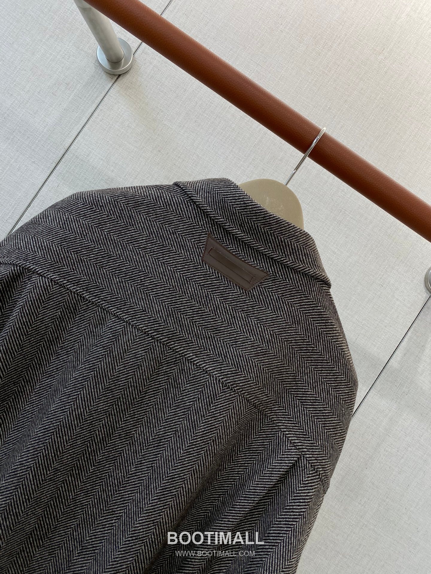 Loro Piana Herringbone Buttoned Coat Wool Blend Grey 로로피아나 헤링본 버튼 코트 울 혼방 그레이 5