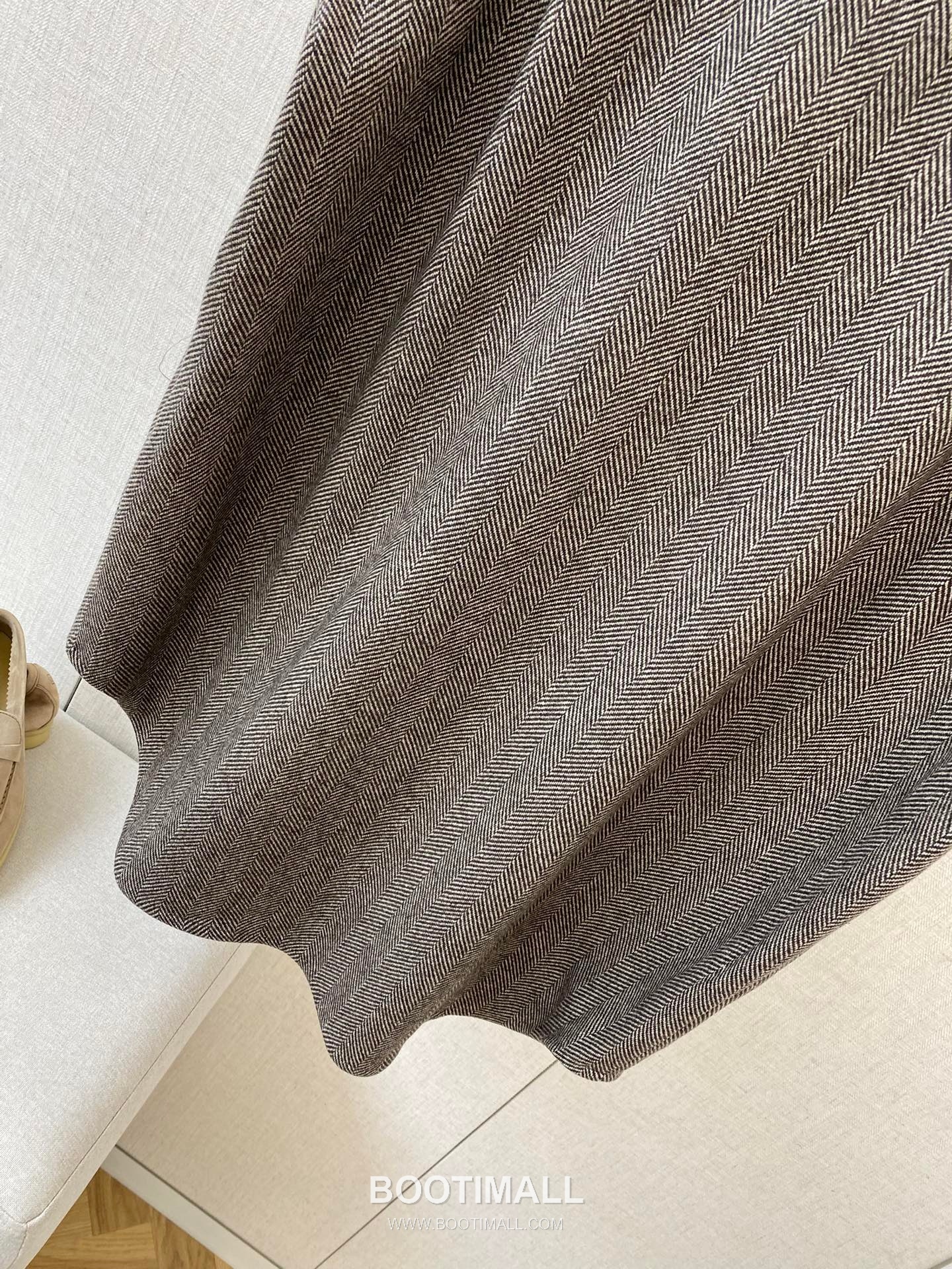 Loro Piana Herringbone Buttoned Coat Wool Blend Grey 로로피아나 헤링본 버튼 코트 울 혼방 그레이 6