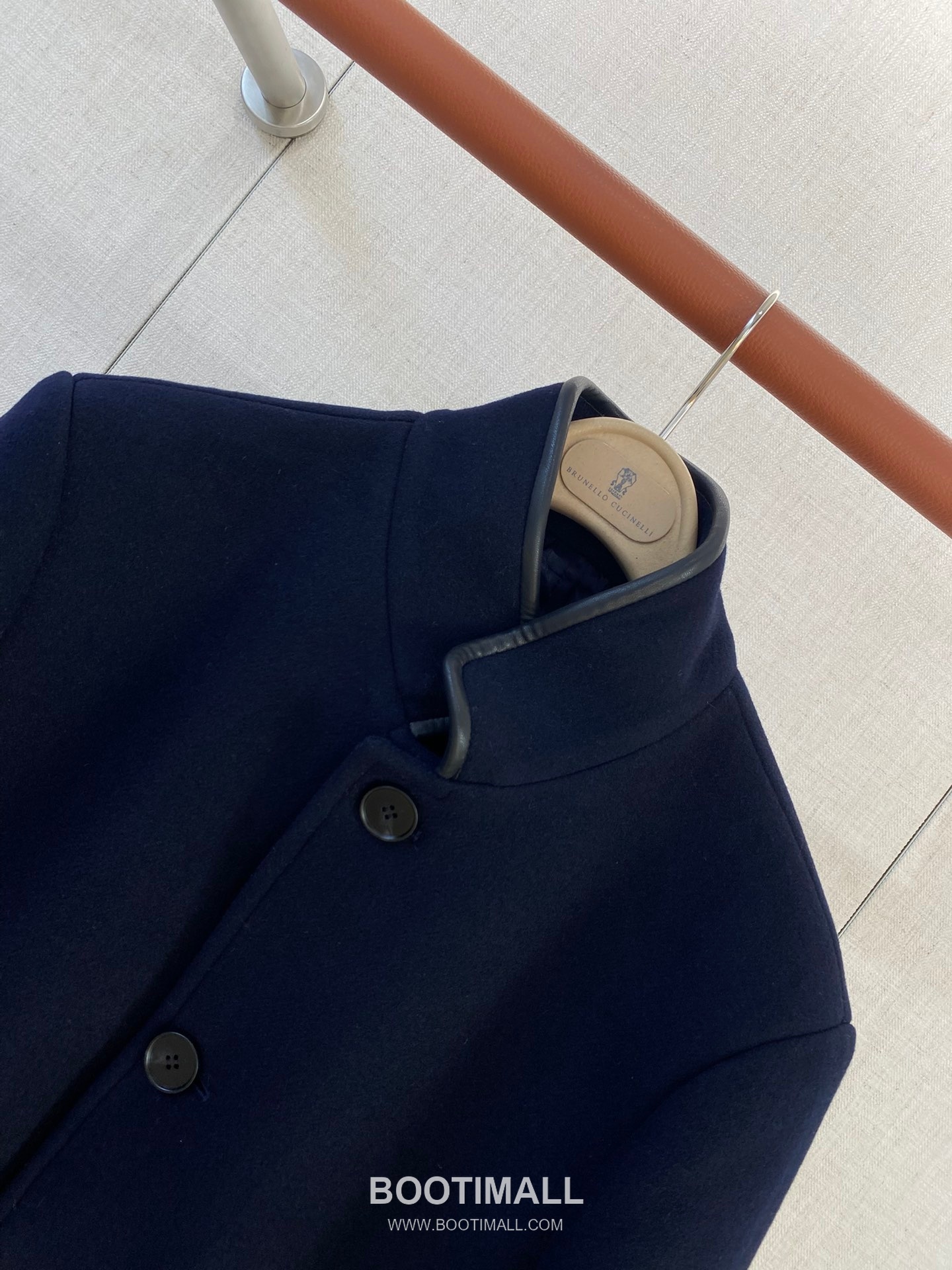 Loro Piana Stand Collar Outerwear Wool Blend Navy Jacket 로로피아나 스탠드 칼라 아우터 울 블렌드 네이비 자켓 3