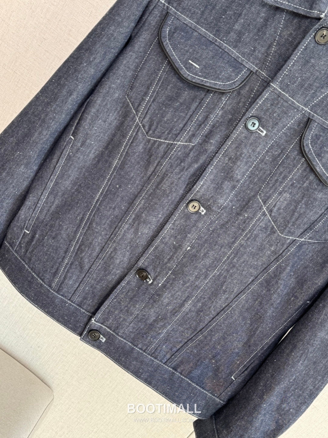 Loro Piana Cashmere-Blend Denim Set Cotton Cashmere Blend Blue Jacket 로로피아나 캐시미어 블렌드 데님 세트 코튼 블루 자켓 4