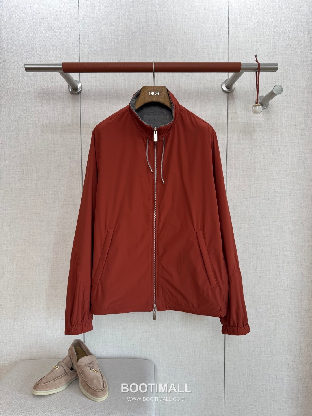 Zegna Brezza Reversible Waist-Cinched Microfiber Army Green Jacket 제냐 브레짜 리버서블 웨이스트 신치드 마이크로파이버 카키 재킷 1