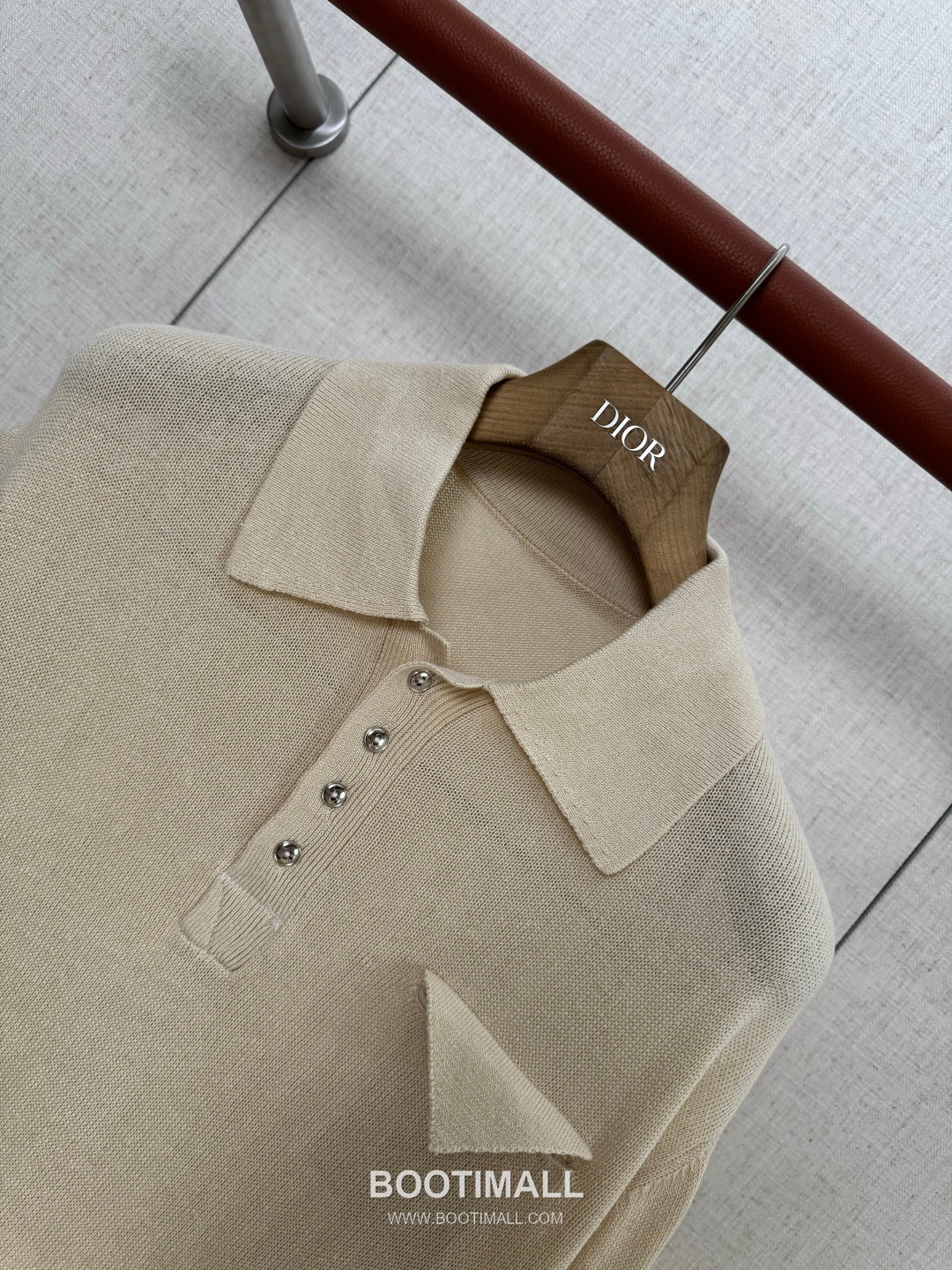 Bottega Veneta Triangle Knit Top Blend Beige Short Sleeve 보테가 베네타 트라이앵글 니트 탑 혼방 베이지 반팔 3