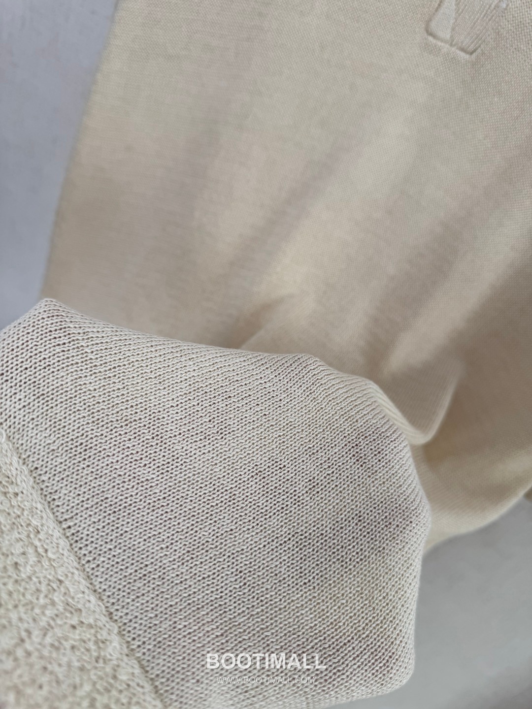 Bottega Veneta Triangle Knit Top Blend Beige Short Sleeve 보테가 베네타 트라이앵글 니트 탑 혼방 베이지 반팔 4