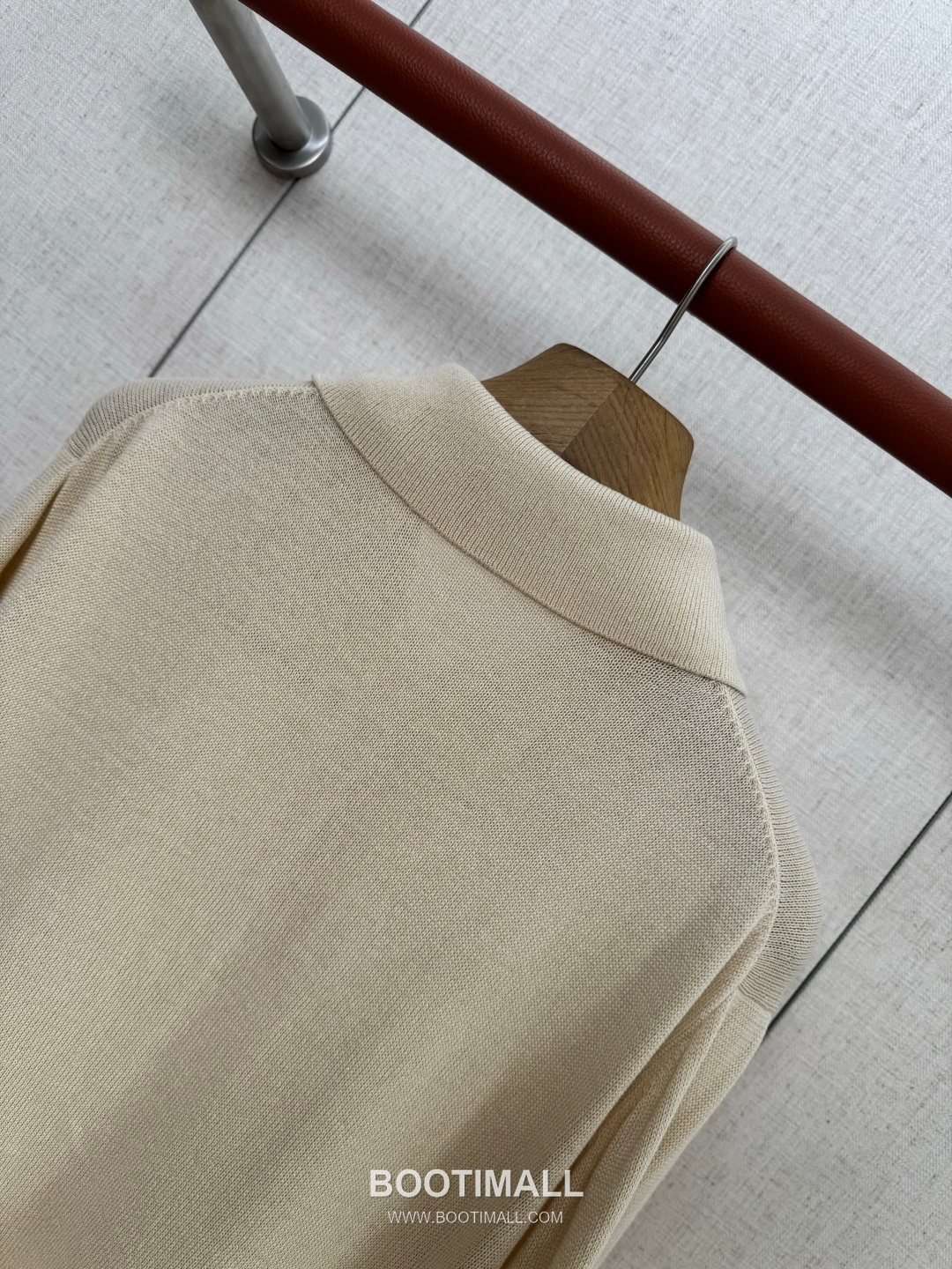Bottega Veneta Triangle Knit Top Blend Beige Short Sleeve 보테가 베네타 트라이앵글 니트 탑 혼방 베이지 반팔 5
