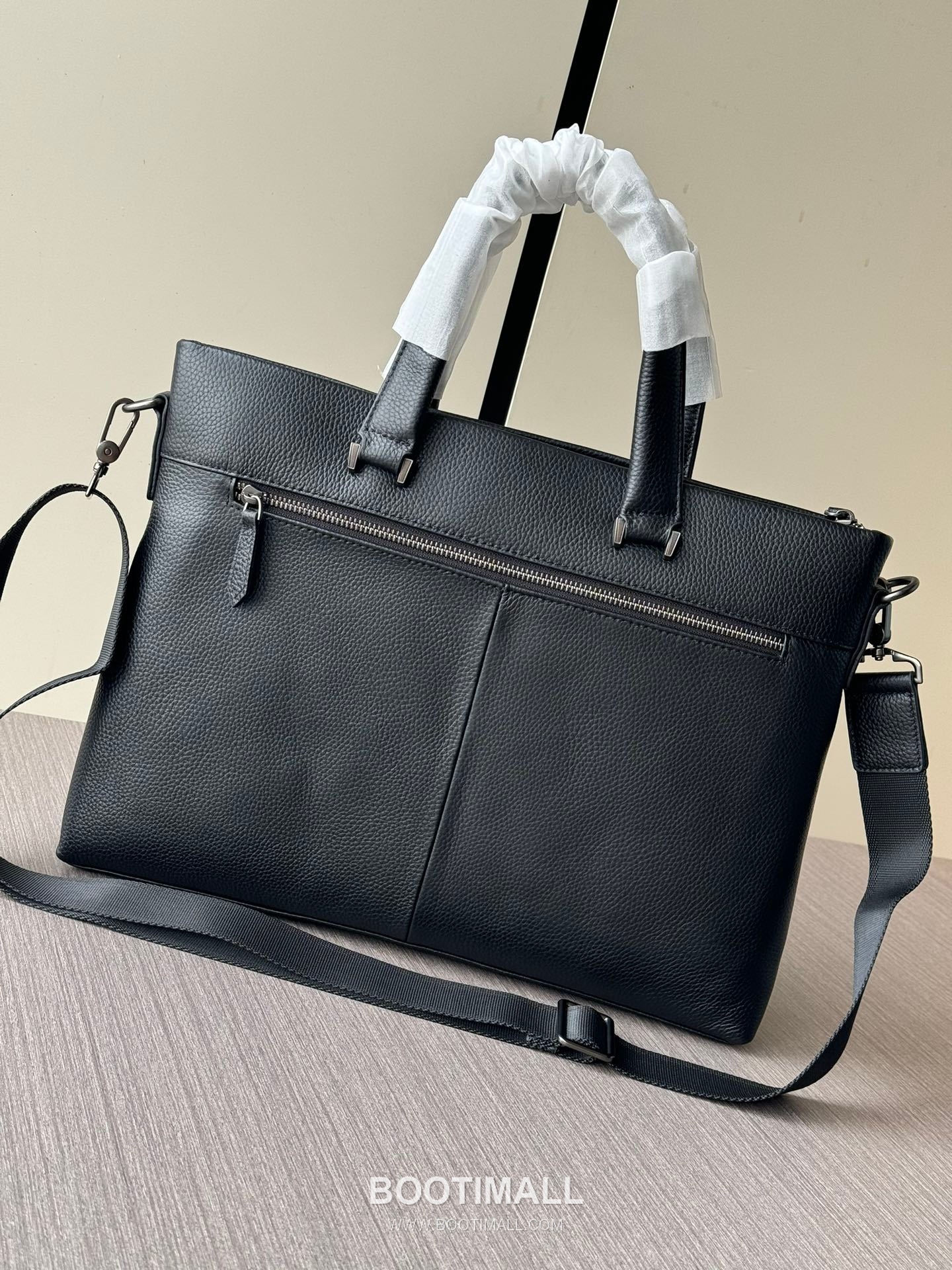 Prada 9900-1A Pebbled Briefcase Italian Calfskin Black 프라다 9900-1A 페블 브리프케이스 이탈리아 카프스킨 블랙 38cm 2