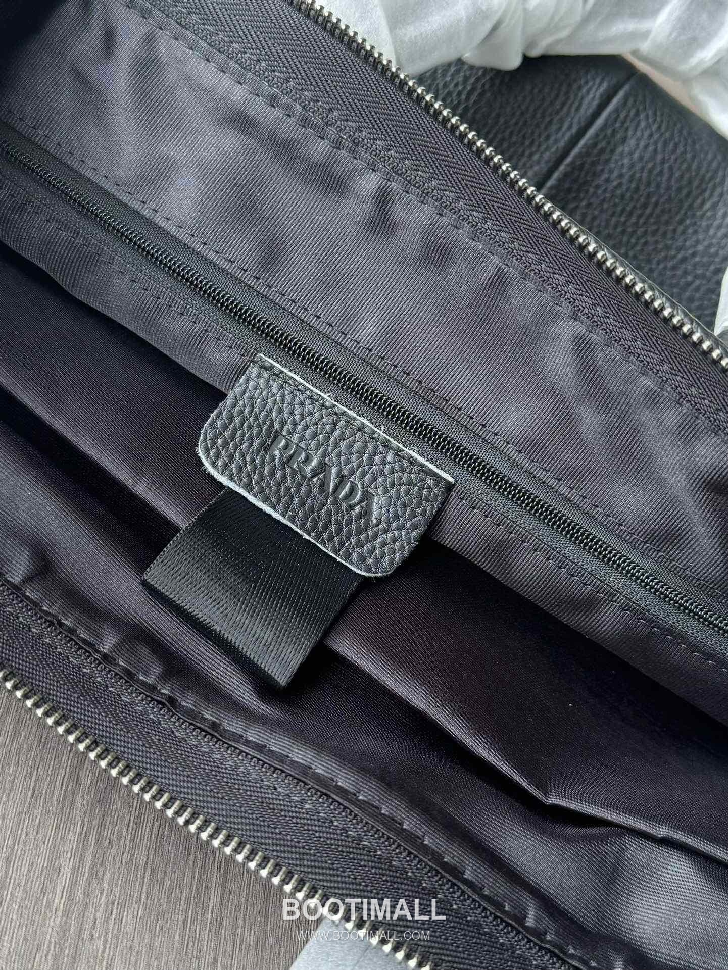 Prada 9900-1A Pebbled Briefcase Italian Calfskin Black 프라다 9900-1A 페블 브리프케이스 이탈리아 카프스킨 블랙 38cm 8