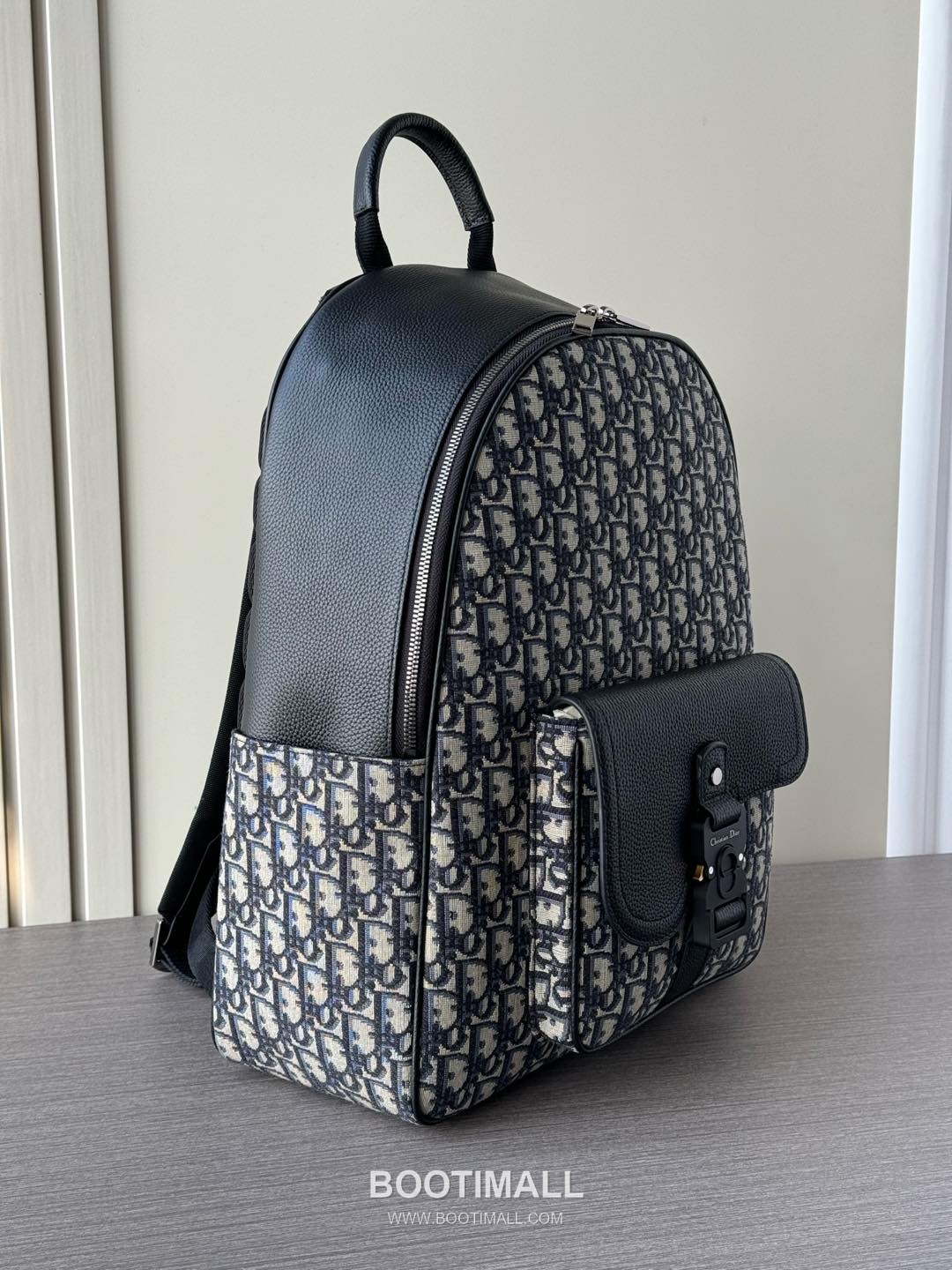 Dior Saddle Zipped Oblique Cotton Tech Fabric Grained Cowhide Beige Backpack 디올 새들 지퍼드 오블리크 코튼 테크 패브릭 그레인드 소가죽 베이지 백팩 43.5cm 3