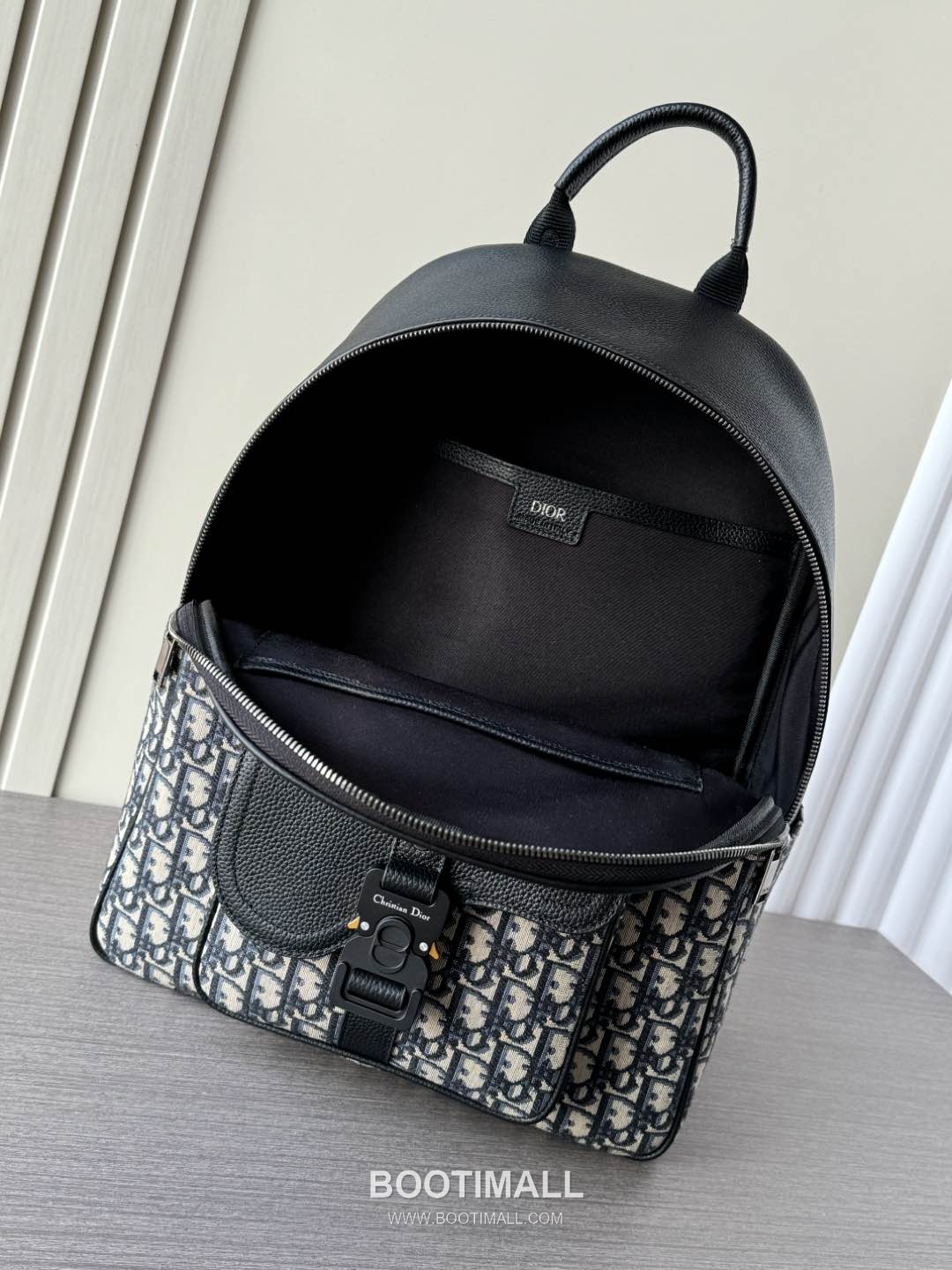 Dior Saddle Zipped Oblique Cotton Tech Fabric Grained Cowhide Beige Backpack 디올 새들 지퍼드 오블리크 코튼 테크 패브릭 그레인드 소가죽 베이지 백팩 43.5cm 8