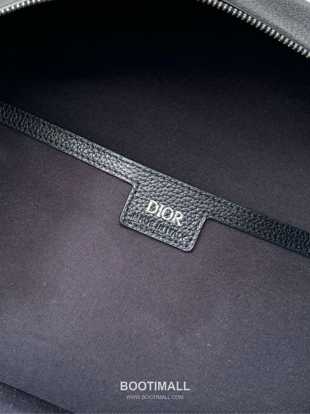 Dior Saddle Zipped Oblique Cotton Tech Fabric Grained Cowhide Beige Backpack 디올 새들 지퍼드 오블리크 코튼 테크 패브릭 그레인드 소가죽 베이지 백팩 43.5cm 9