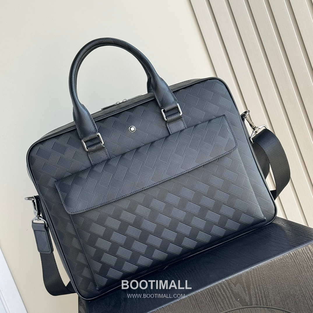 Montblanc 7110-3 Calfskin Briefcase Italian Black 몽블랑 7110-3 카프스킨 브리프케이스 이탈리아 블랙 39cm 1
