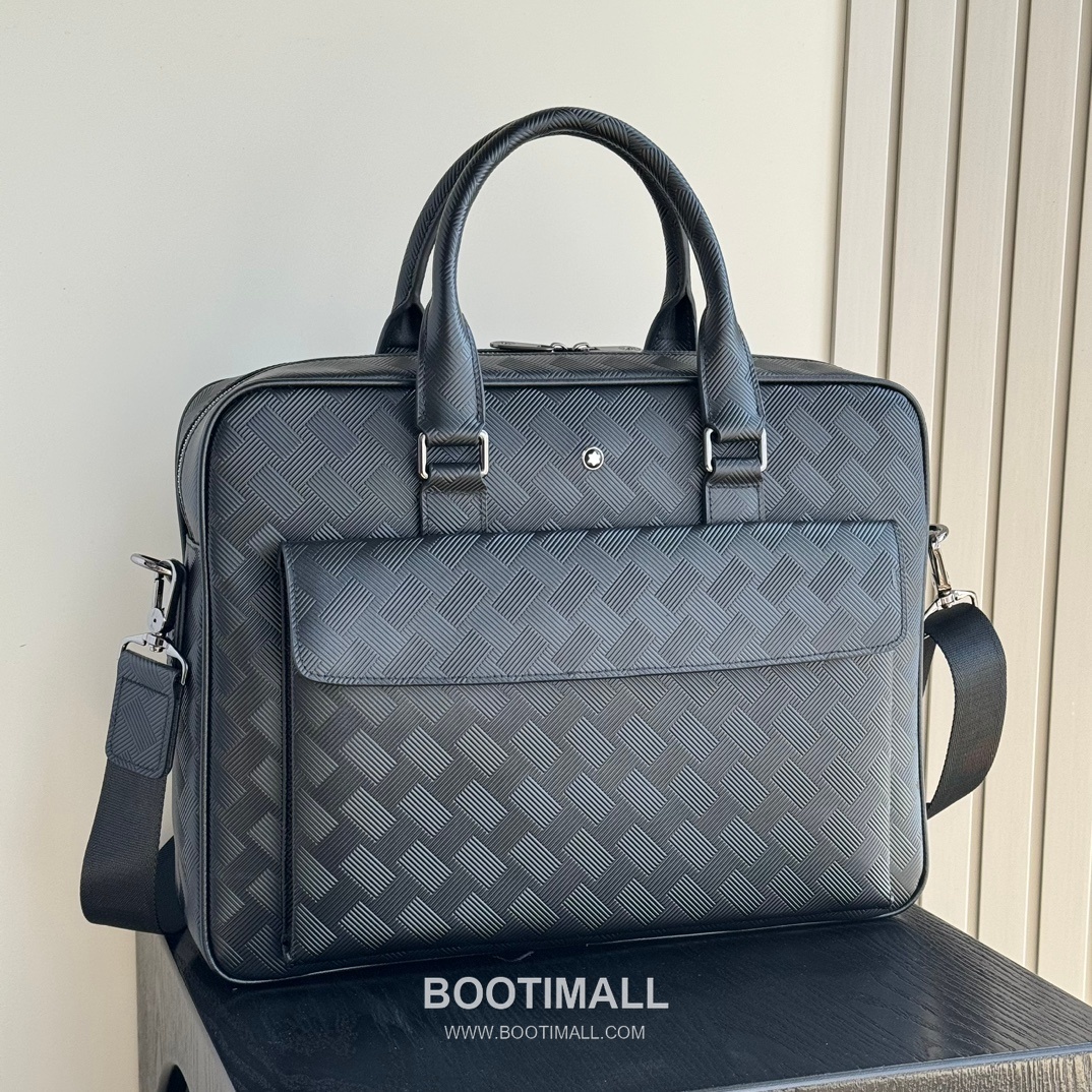 Montblanc 7110-3 Calfskin Briefcase Italian Black 몽블랑 7110-3 카프스킨 브리프케이스 이탈리아 블랙 39cm 2